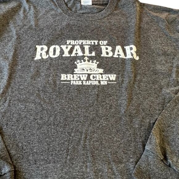 Port & Co long sleeve T-shirt, gray, men's size 2 XL - Picture 5 of 8